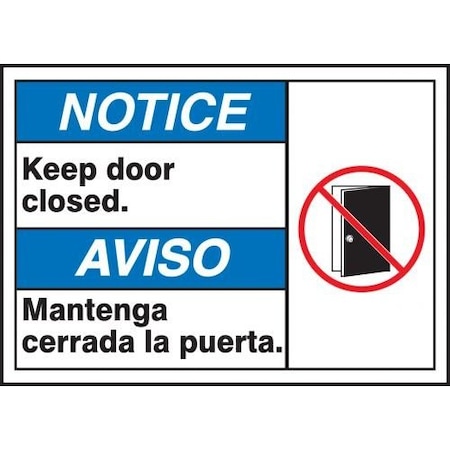 BILINGUAL ANSI SIGN  DOOR 10 X 14 MTAS802XL